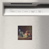 Stillleben mit einem Korb von Pfirsichen Magnet (In Situ (Geschirrspüler))