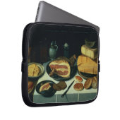 Stillleben mit einem Schinken (Öl auf Platte) Laptopschutzhülle (Vorne Rechts)