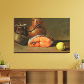 Stillleben mit einem Stück Lachs Leinwanddruck (Insitu (Wohnzimmer))