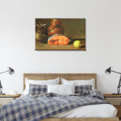 Stillleben mit einem Stück Lachs Leinwanddruck (Insitu (Schlafzimmer))