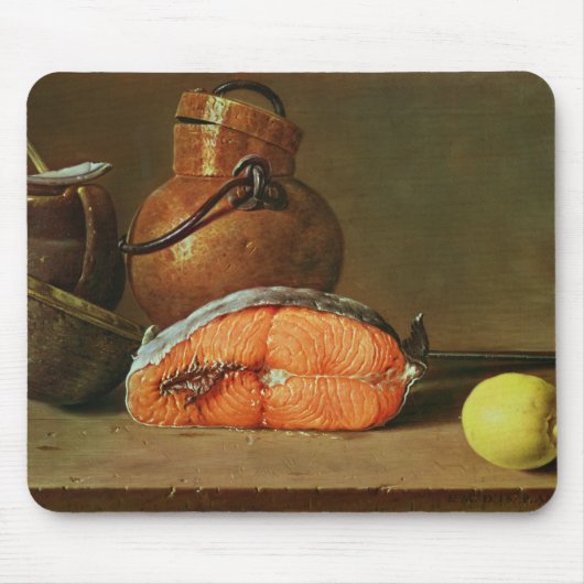 Stillleben mit einem Stück Lachsen Mousepad (Vorne)