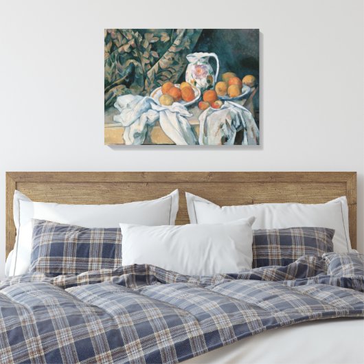 Stillleben mit einem Vorhang von Paul Cezanne Leinwanddruck (Insitu (Schlafzimmer))
