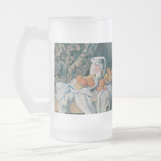 Stillleben mit einem Vorhang von Paul Cezanne Mattglas Bierglas (Links)
