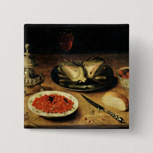 Stillleben mit einer Artischocke Button (Vorderseite)