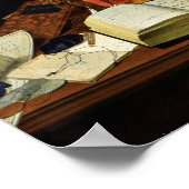 Stillleben mit einer Bibel, 1821 Poster (Ecke)