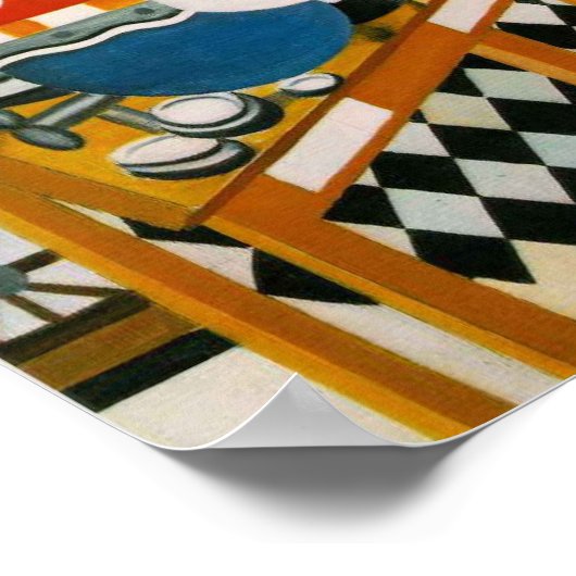 Stillleben mit einer Bier-Tasse Poster (Ecke)