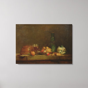 Stillleben mit einer Flasche Oliven, 1760 Leinwanddruck