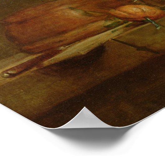 Stillleben mit einer Flasche Oliven, 1760 Poster (Ecke)