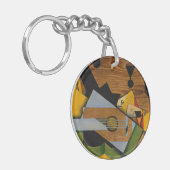 Stillleben mit einer Gitarre Schlüsselanhänger (Vorderseite links)
