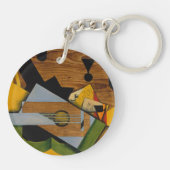 Stillleben mit einer Gitarre Schlüsselanhänger (Rückseite)