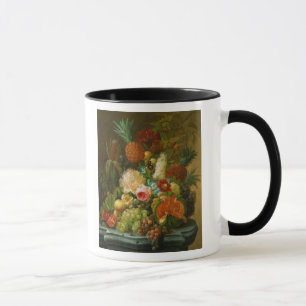 Stillleben mit einer Melone und Trauben Tasse