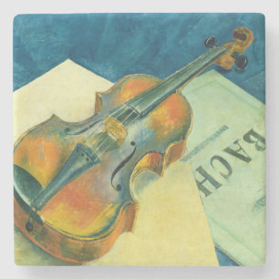 Stillleben mit einer Violine, 1921 Steinuntersetzer