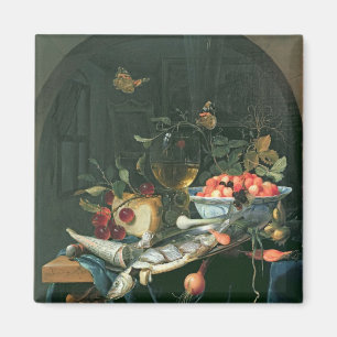 Stillleben mit Fisch-Servierplatte Magnet
