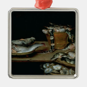 Stillleben mit Fischen Ornament Aus Metall