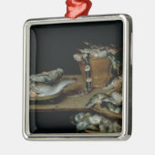 Stillleben mit Fischen Ornament Aus Metall (Links)