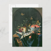 Stillleben mit Fischplatter Postkarte (Vorne/Hinten)