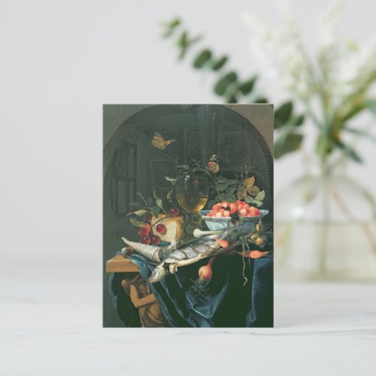 Stillleben mit Fischplatter Postkarte (Stehend Vorderseite)