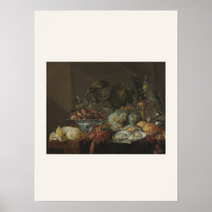 Stillleben mit Flusskrebsen von de Heem - Niederlä Poster