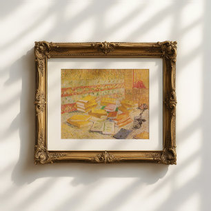 Stillleben mit französischen Romanen Vincent Van Poster