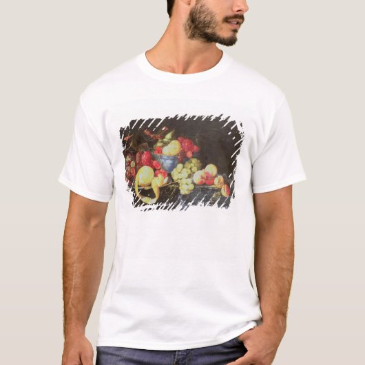 Stillleben mit Frucht in Delft-Schüssel, T-Shirt (Vorderseite)