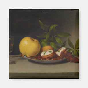 Stillleben mit Frucht, Kuchen und Wein, 1821 Magnet