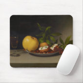 Stillleben mit Frucht, Kuchen und Wein, 1821 Mousepad (Mit Mouse)