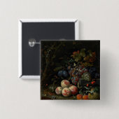 Stillleben mit Frucht, Laub und Insekten, c.1669 Button (Vorne & Hinten)