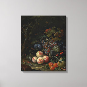 Stillleben mit Frucht, Laub und Insekten, c.1669 Leinwanddruck