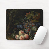 Stillleben mit Frucht, Laub und Insekten, c.1669 Mousepad (Mit Mouse)