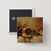 Stillleben mit Frucht-Torte, 1635 Button (Vorne & Hinten)