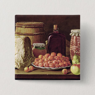 Stillleben mit Frucht und Käse Button
