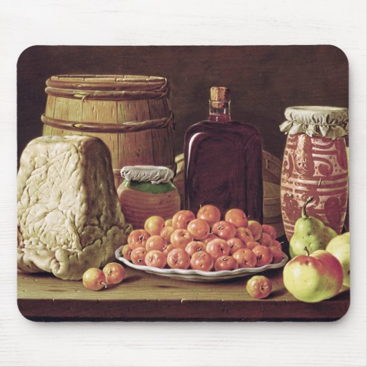 Stillleben mit Frucht und Käse Mousepad (Vorne)