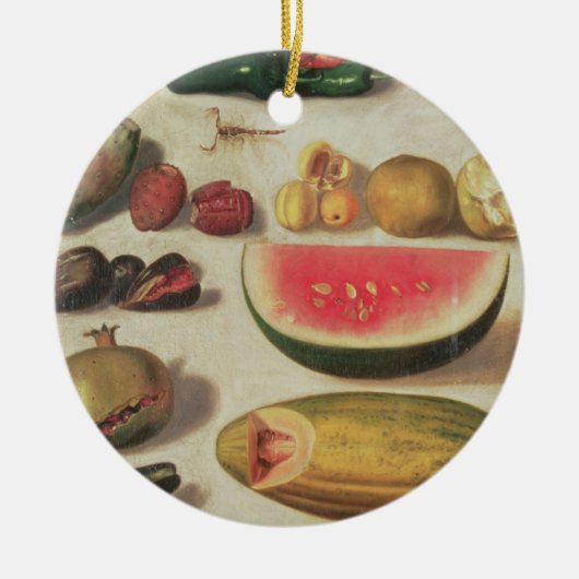Stillleben mit Frucht und Kröte Keramikornament (Vorne)