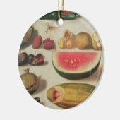 Stillleben mit Frucht und Kröte Keramikornament (Links)