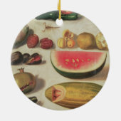 Stillleben mit Frucht und Kröte Keramikornament (Hinten)