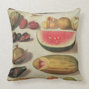 Stillleben mit Frucht und Kröte Kissen