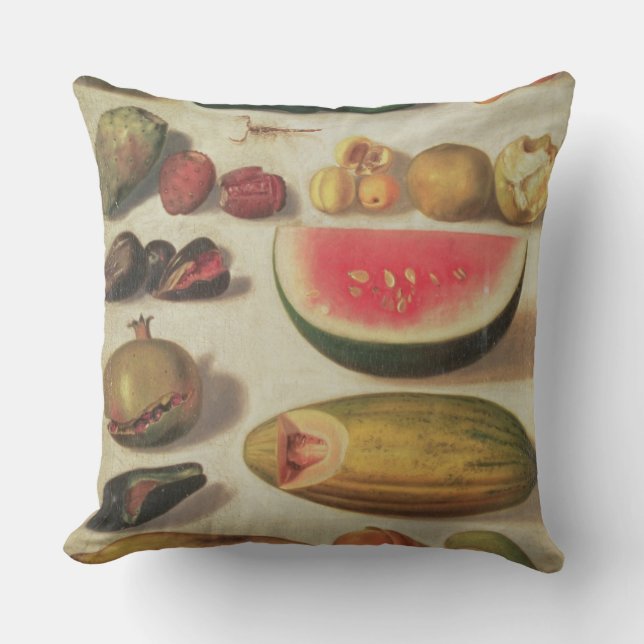 Stillleben mit Frucht und Kröte Kissen (Vorderseite)