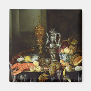 Stillleben mit Frucht und Schalentieren Magnet