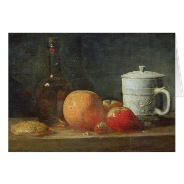 Stillleben mit Frucht-und Wein-Flasche (Vorderseite (Horizontal))