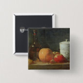 Stillleben mit Frucht-und Wein-Flasche Button (Vorne & Hinten)