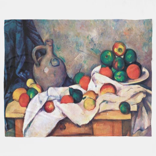 Stillleben mit Früchten, Paul Cezanne Fleecedecke (Vorderseite (Horizontal))