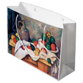 Stillleben mit Früchten, Paul Cezanne Große Geschenktüte (Rückseite Schrägansicht)