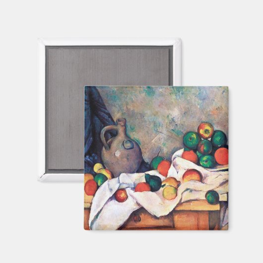 Stillleben mit Früchten, Paul Cezanne Magnet (Vorderseite/Rückseite)