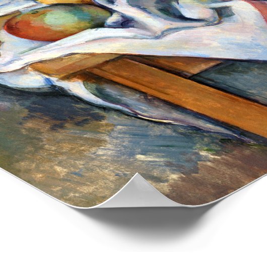 Stillleben mit Früchten, Paul Cezanne Poster (Ecke)