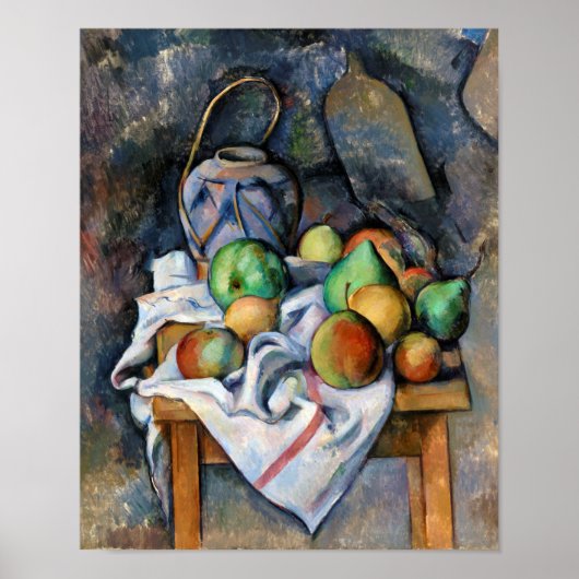 Stillleben mit Früchten, Paul Cezanne Poster (Vorne)