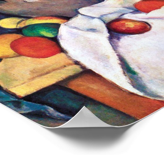 Stillleben mit Früchten, Paul Cezanne Poster (Ecke)