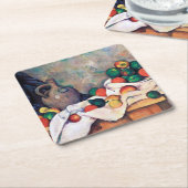 Stillleben mit Früchten, Paul Cezanne Rechteckiger Pappuntersetzer (angewinkelt)