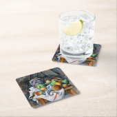 Stillleben mit Früchten, Paul Cezanne Rechteckiger Pappuntersetzer (Vor Ort)