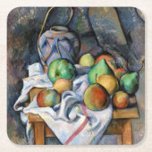 Stillleben mit Früchten, Paul Cezanne Rechteckiger Pappuntersetzer (Vorderseite)