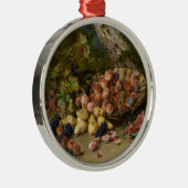 Stillleben mit Früchten Silbernes Ornament (Rechts)